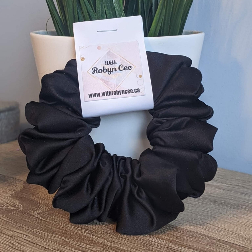 1 LUXE Black Handmade Scrunchie